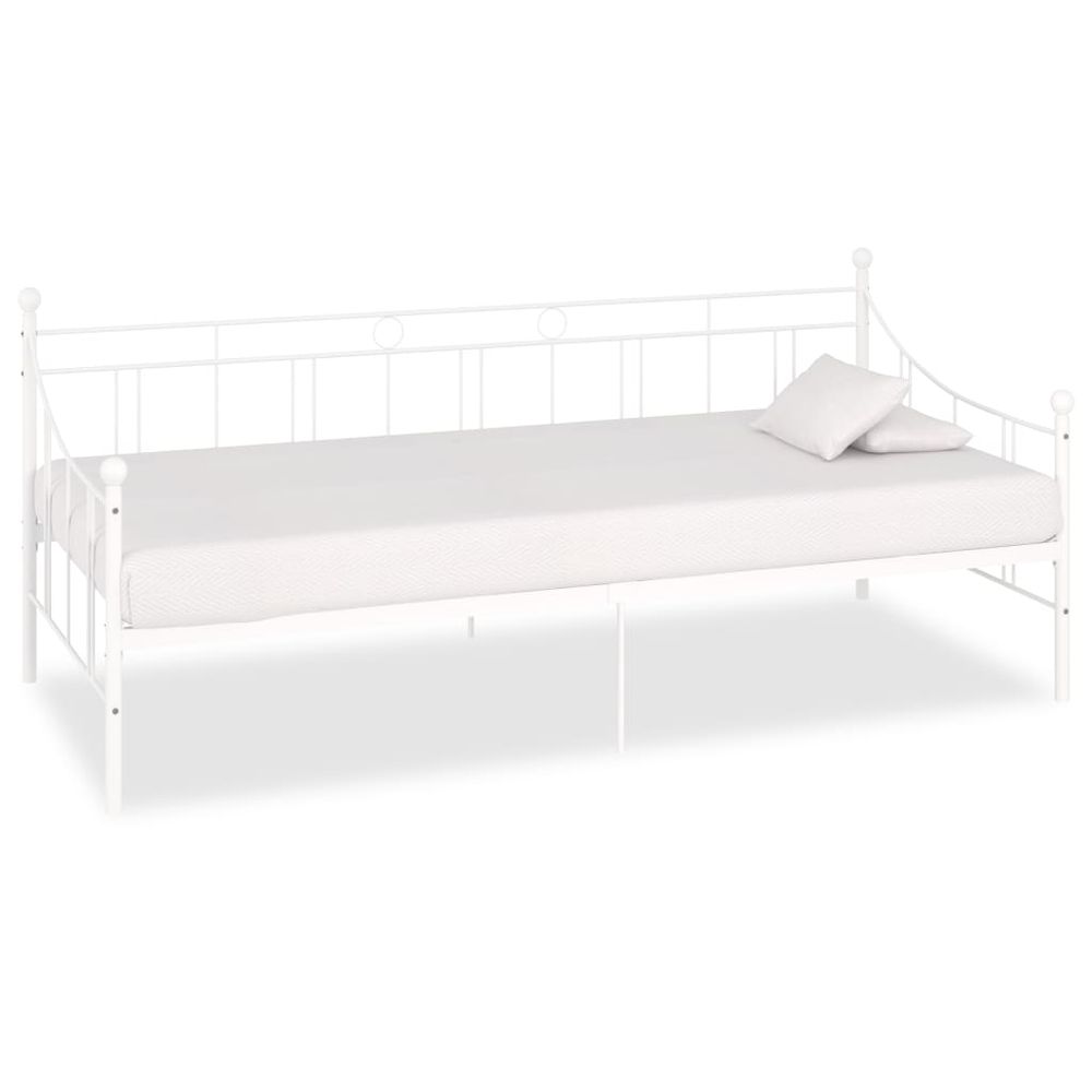Daybed Frame Black, White, Grey & Pink Metal 90x200 cm