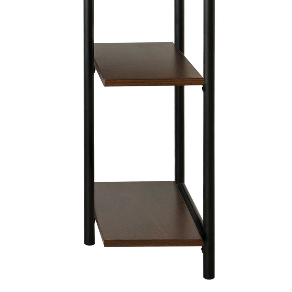 35" Wooden Home Office Study Computer Desk & Shelves Brown