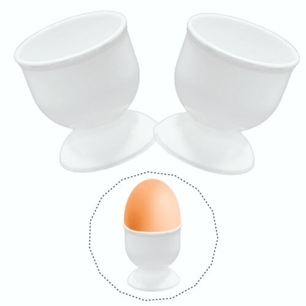 4pcs  Egg Cup Holder Set For Kitchen Boiled Egg Serving Cups Breakfast White New