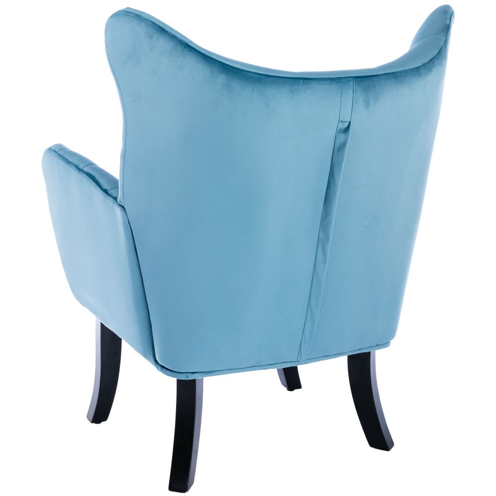 Mid Century Wingback Arm Chair,Modern Upholstered Fabric High Back Accent Chair