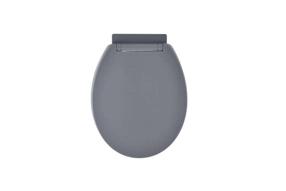 Soft Slow Close Round Grey WC Toilet Seat