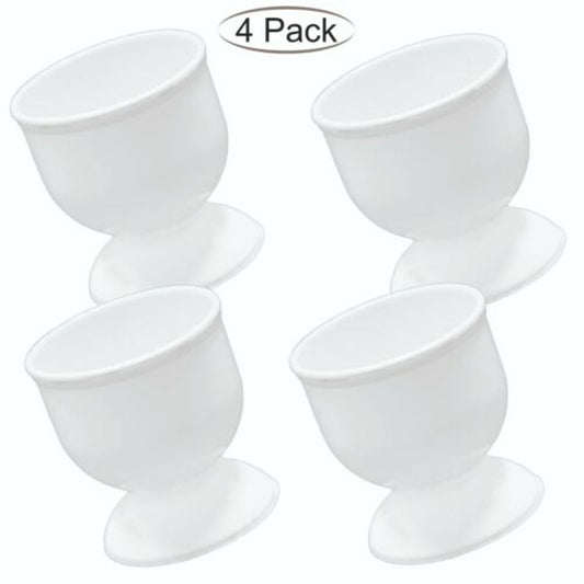 4pcs  Egg Cup Holder Set For Kitchen Boiled Egg Serving Cups Breakfast White New