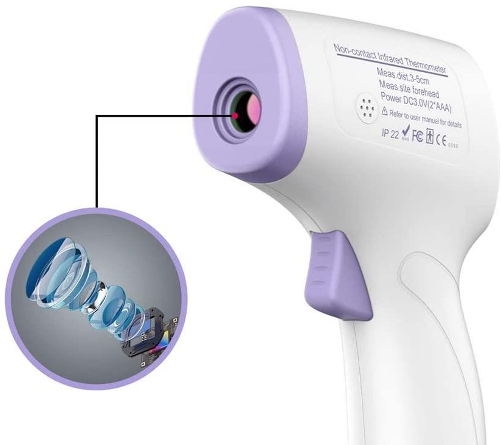 No Touch Infrared Forehead Thermometer for Baby and Adult Purple