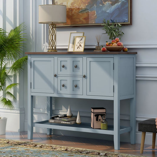 Console Table With Shelf, Hallway Table Sofa Table White