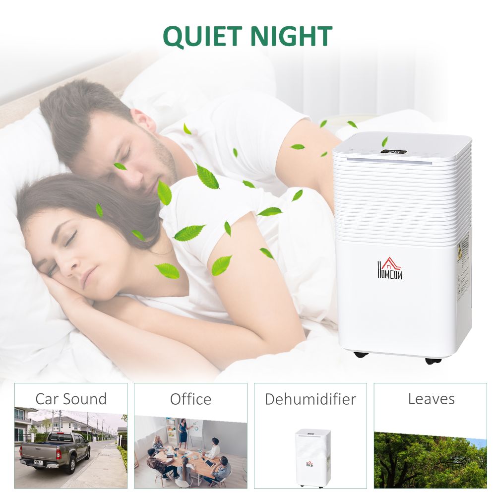 10L Day Portable Quiet Dehumidifier for Home Laundry,Electric Air De-Humidifier