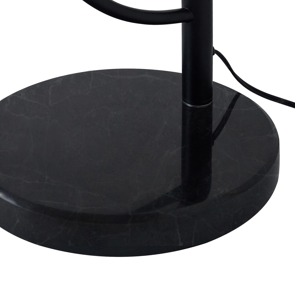 Versanora  Arc Floor Lamp with USB Port, Black / Gold, Metal, VN-L00071B-UK