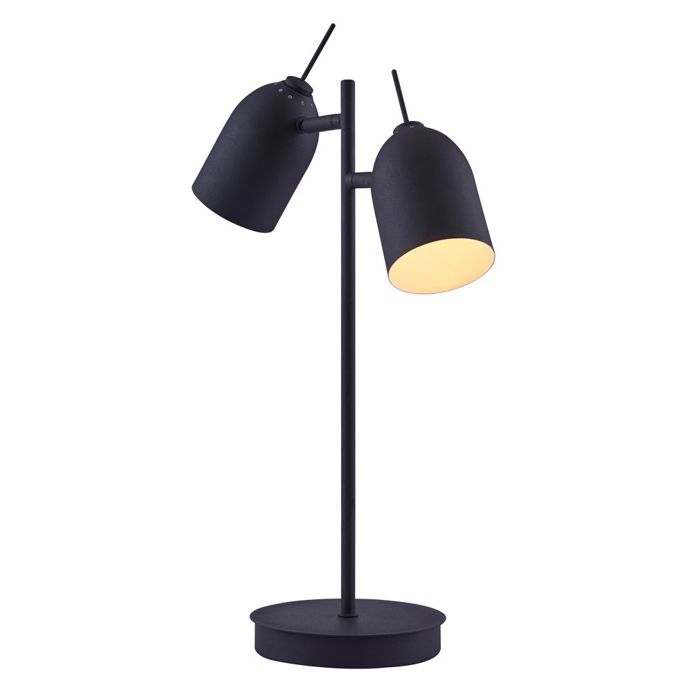 Mason Table Lamp & Spotlights, Adjustable Standing Desk Light,Black