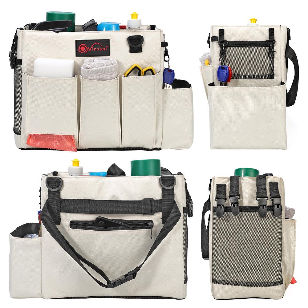 Cleaning Caddy Multifunctional Storage Organiser Bag w Handle & Straps