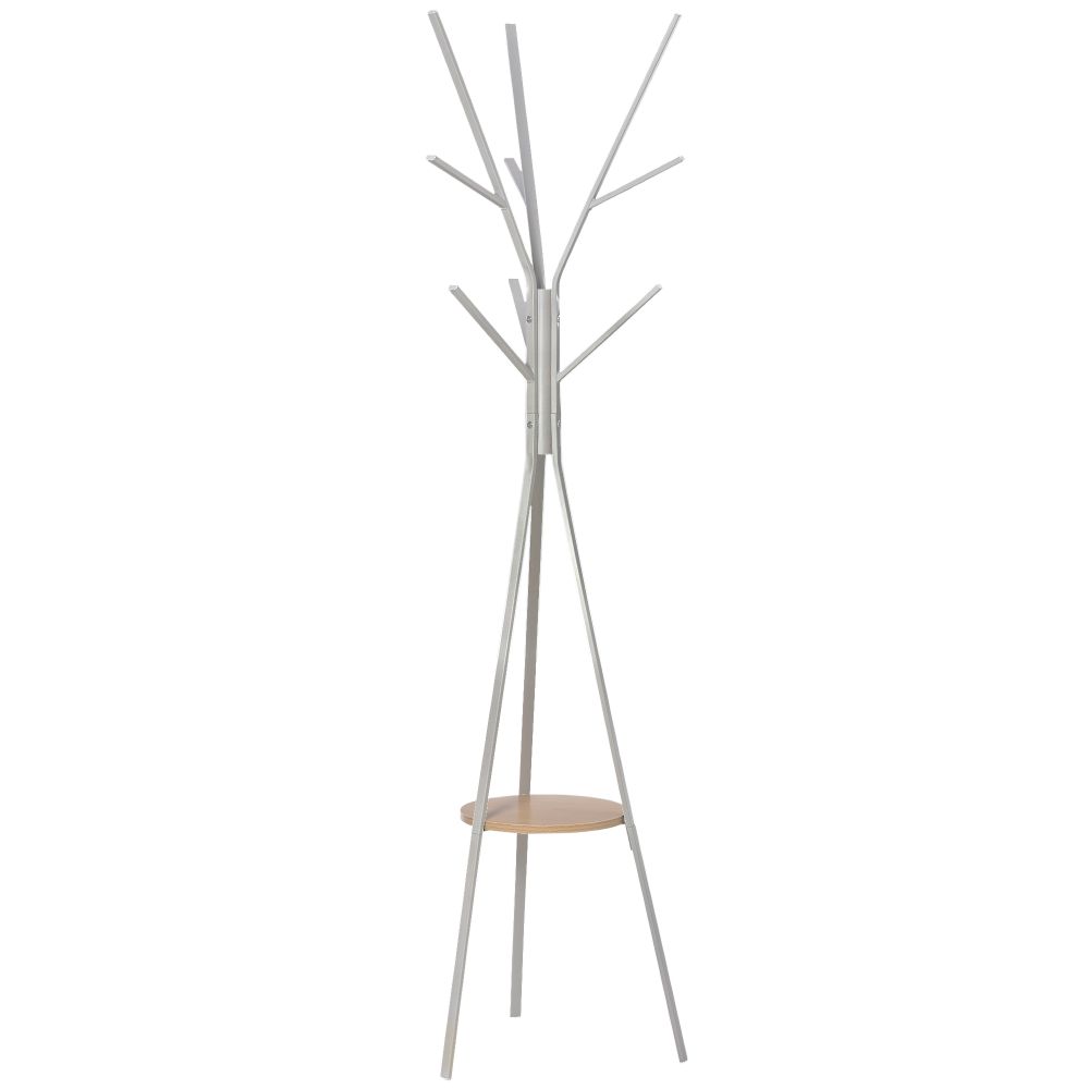 180cm Free Standing Coat Rack Metal Shelf Holder Stand Display Clothes Hat