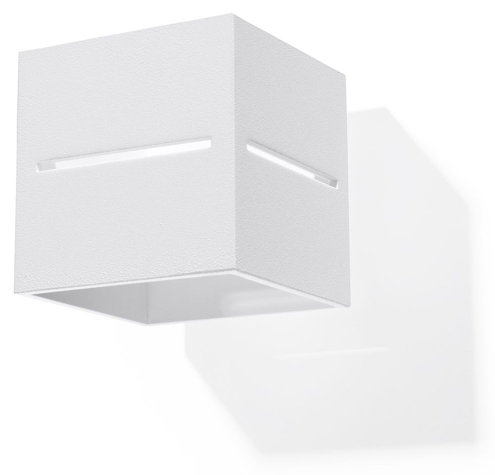 Wall Lamp LOBO White Up/Down Square Shape Modern Loft Design G9
