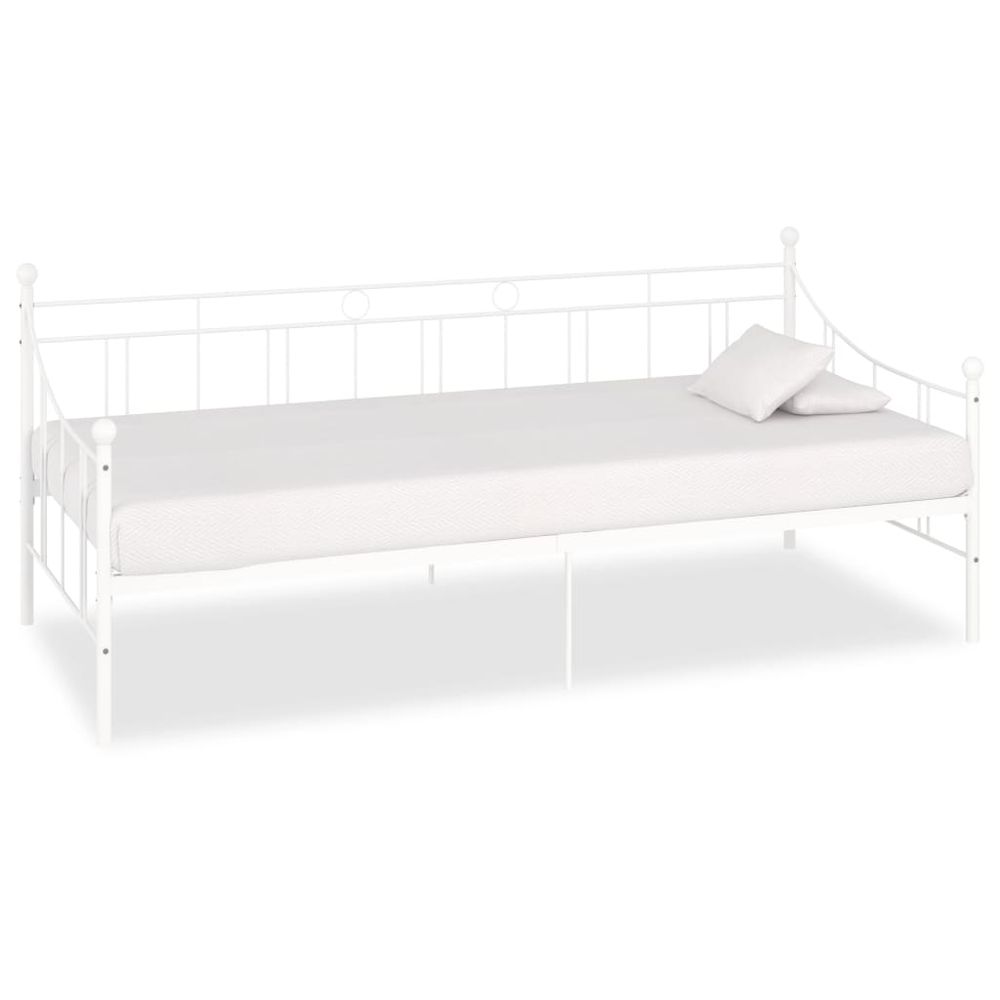 Daybed Frame Black, White, Grey & Pink Metal 90x200 cm