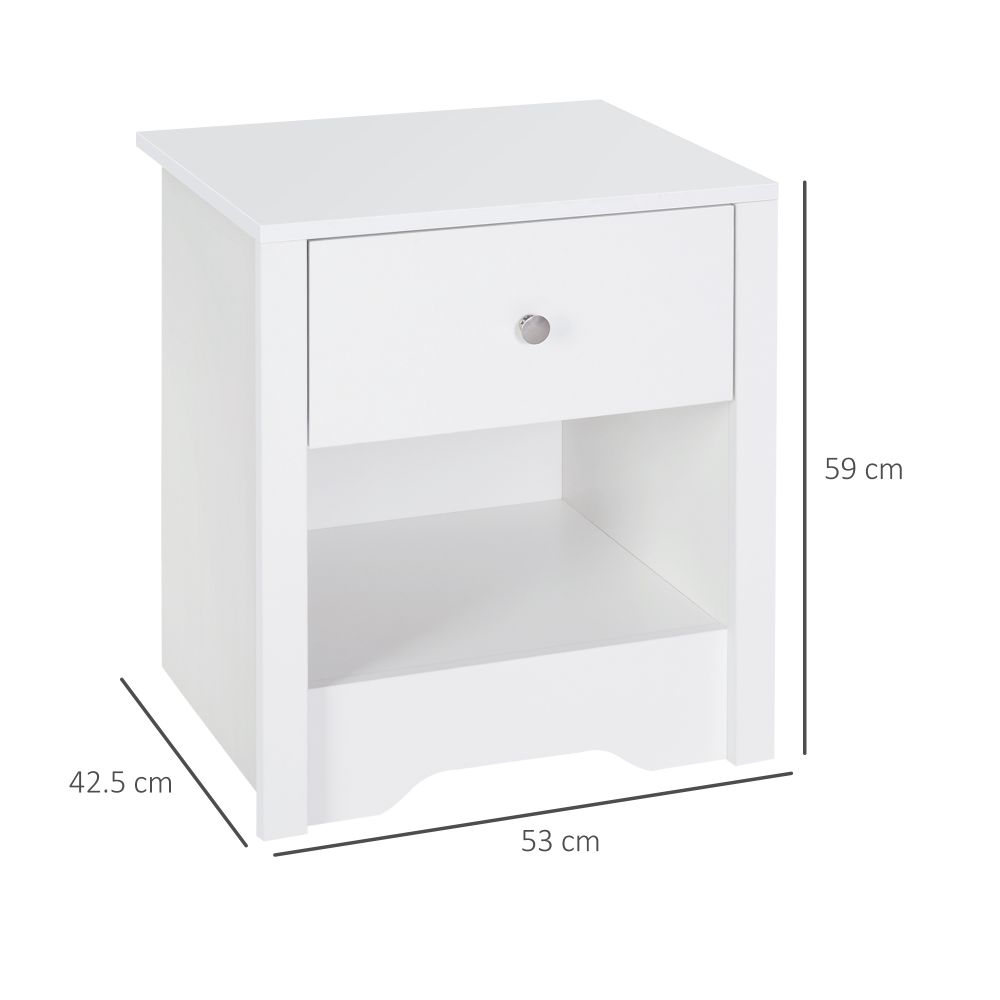Bedside Table Unit Drawer Shelf Cabinet Chest Solid Wood Bedroom Furniture