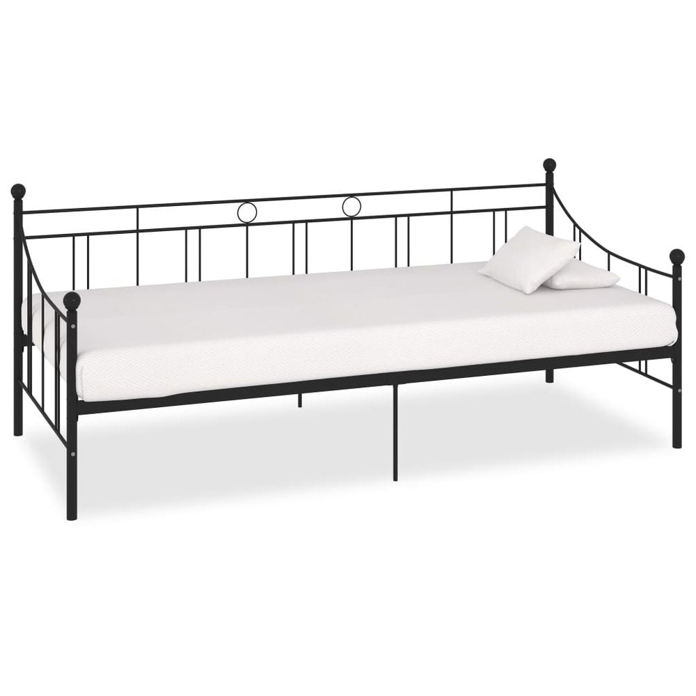Daybed Frame Black, White, Grey & Pink Metal 90x200 cm