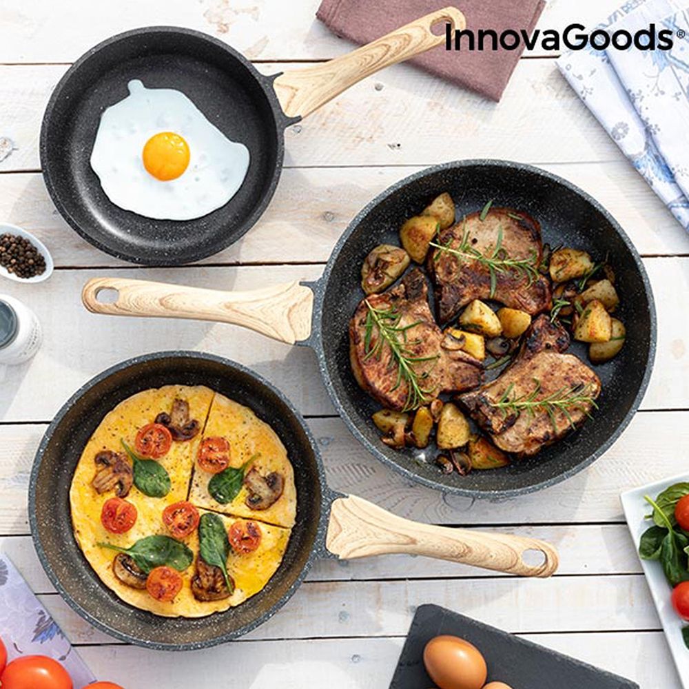 Premium Granite Effect Frying Pan 24cm Kitchen Cookware