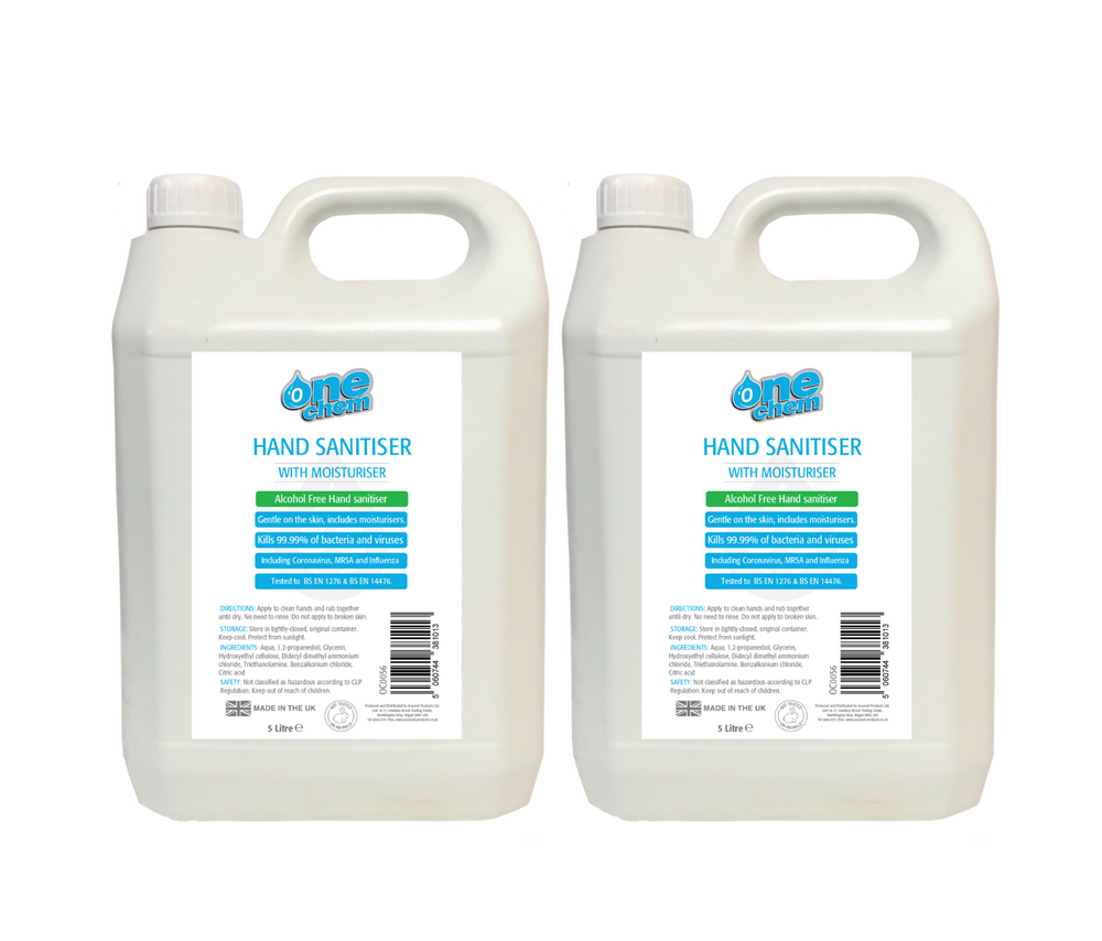 Hand Sanitiser with Moisturiser 2 x 5 Litre One Chem Alcohol Free