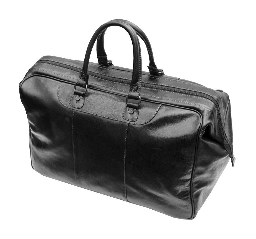 Primehide Mens Large Leather Weekend Travel Holdall Overnight Gym Duffle Bag 569