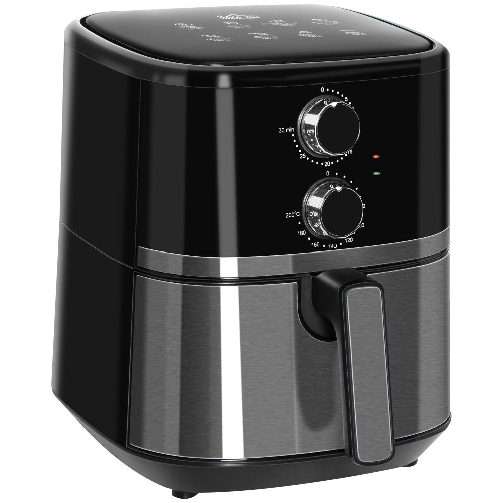 Air Fryer 1500W 4.5L Air Fryers Oven w, Rapid Air Circulation and Timer Black
