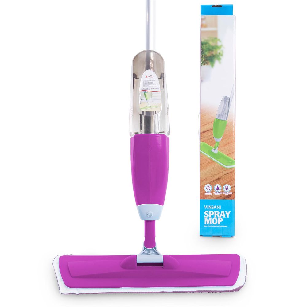 Spray Floor Mop Water Cleaner Refillable Bottle Machine Washable Microfibre Pads