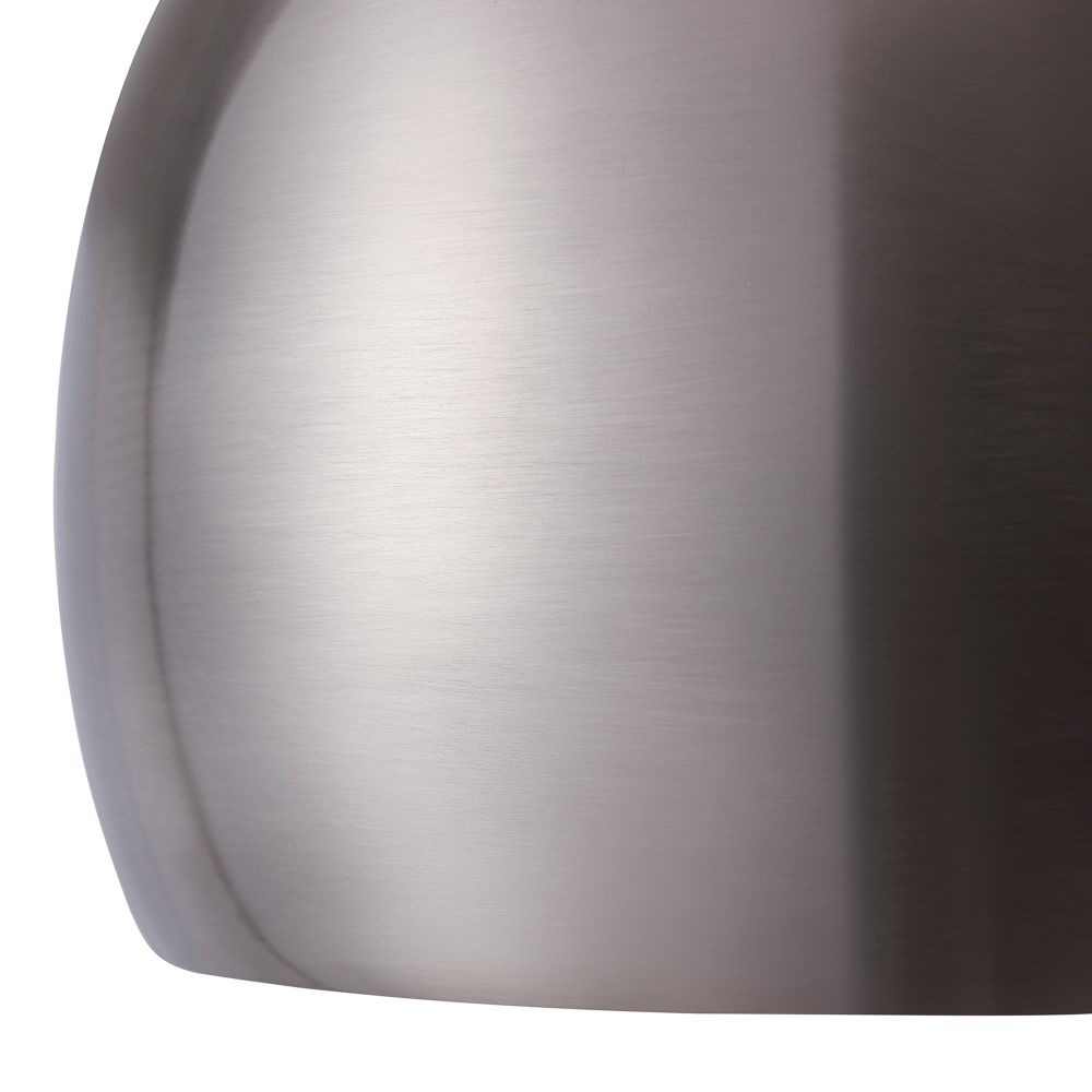 Standard Arc Curved Floor Lamp, Modern Lighting, Silver Nickel
