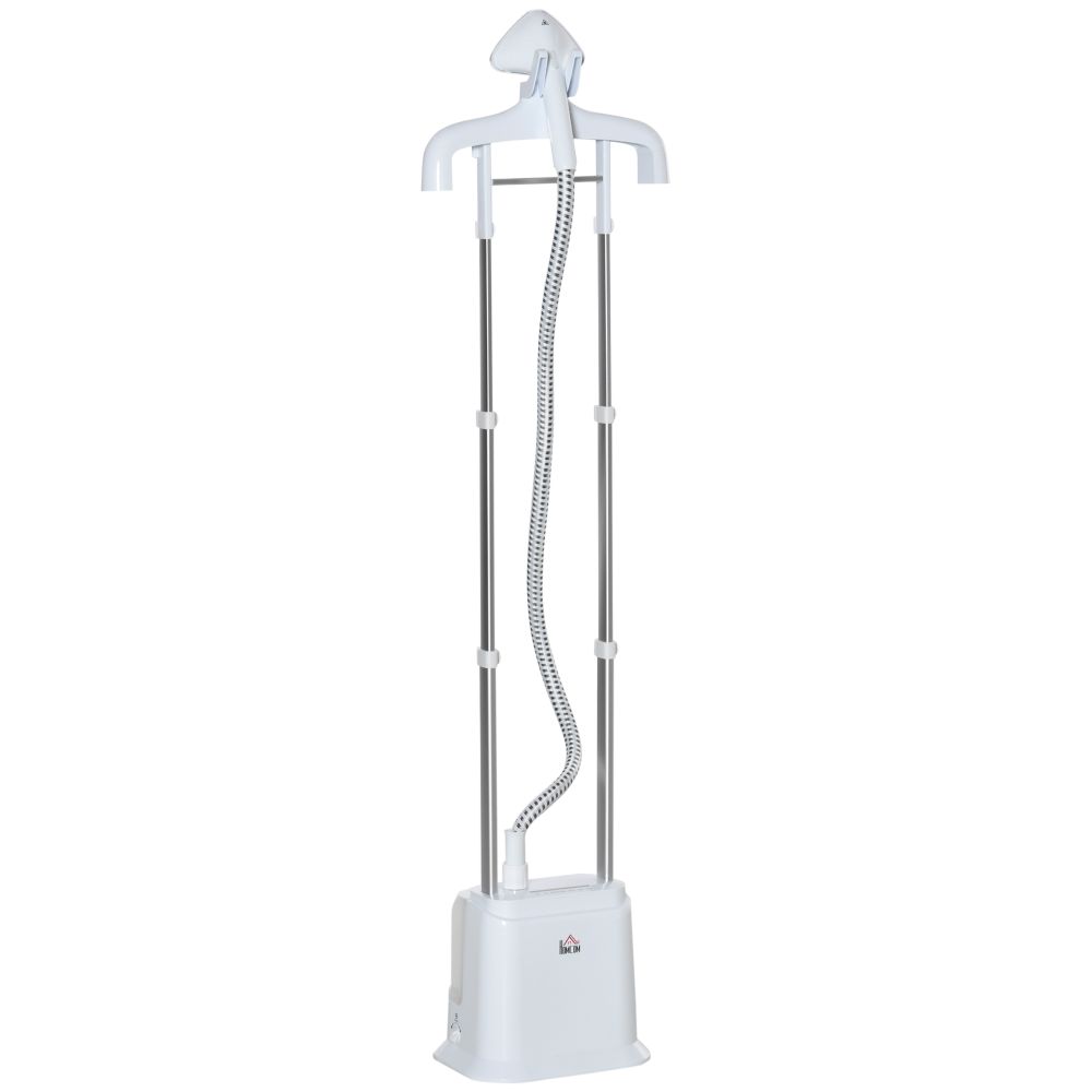 Upright Garment Clothes Steamer with 6 Steam Setting and 1.7L Water Tank White