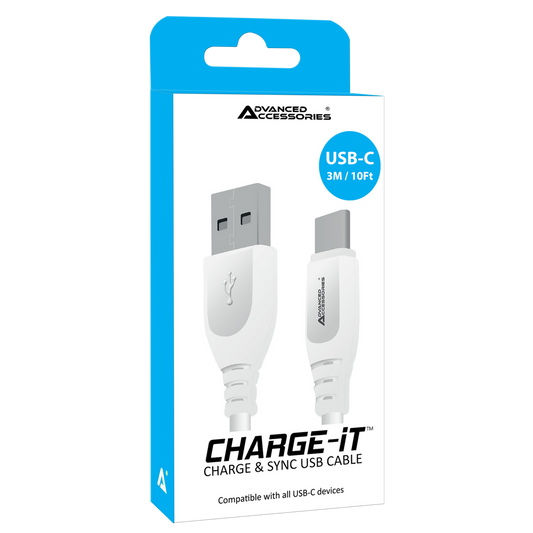 Advanced Accessories charge IT USB C cable 3M White