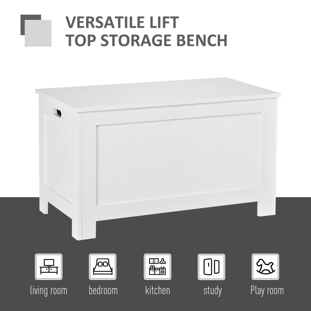 Large Storage Box Toy Chest Cabinet Unit Organizer with Lid , Safety Hinges