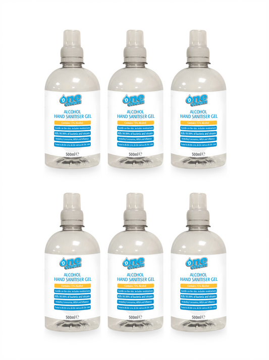 Alcohol Free Hand Sanitiser Gel 6 x 500ml Gentle on the skin, includes moisturisers