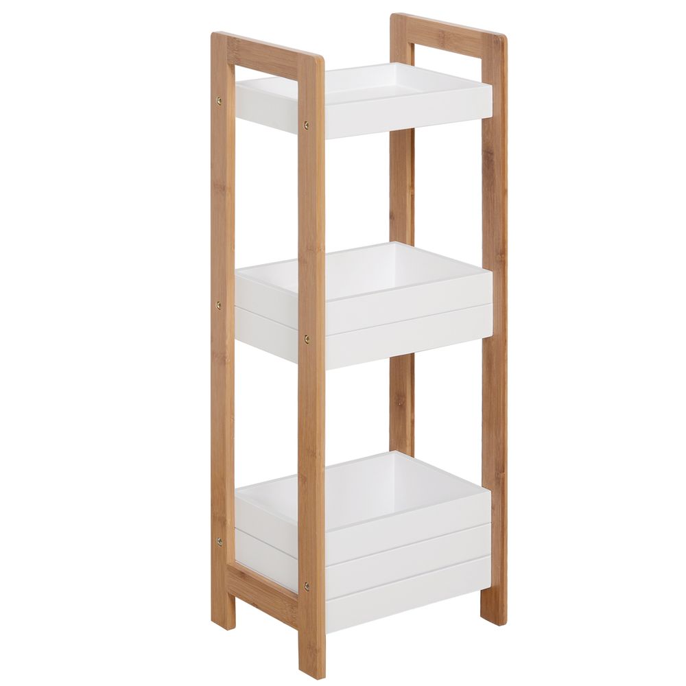 3-Tier Shelf Storage Bamboo Cupboard Standing Unit Rack Organizer Bathroom