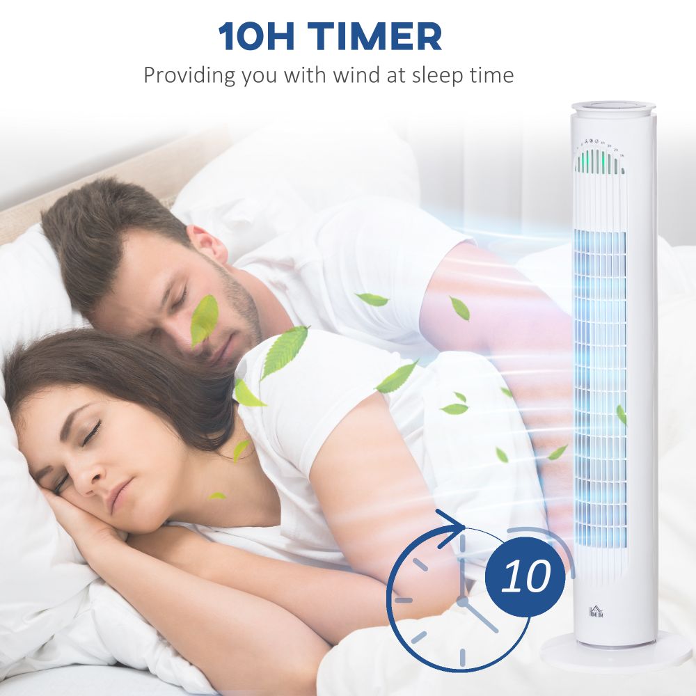 30'' Tower Fan with 3 Speed 3 Mode 10h Timer 70 Oscillation Remote Controller
