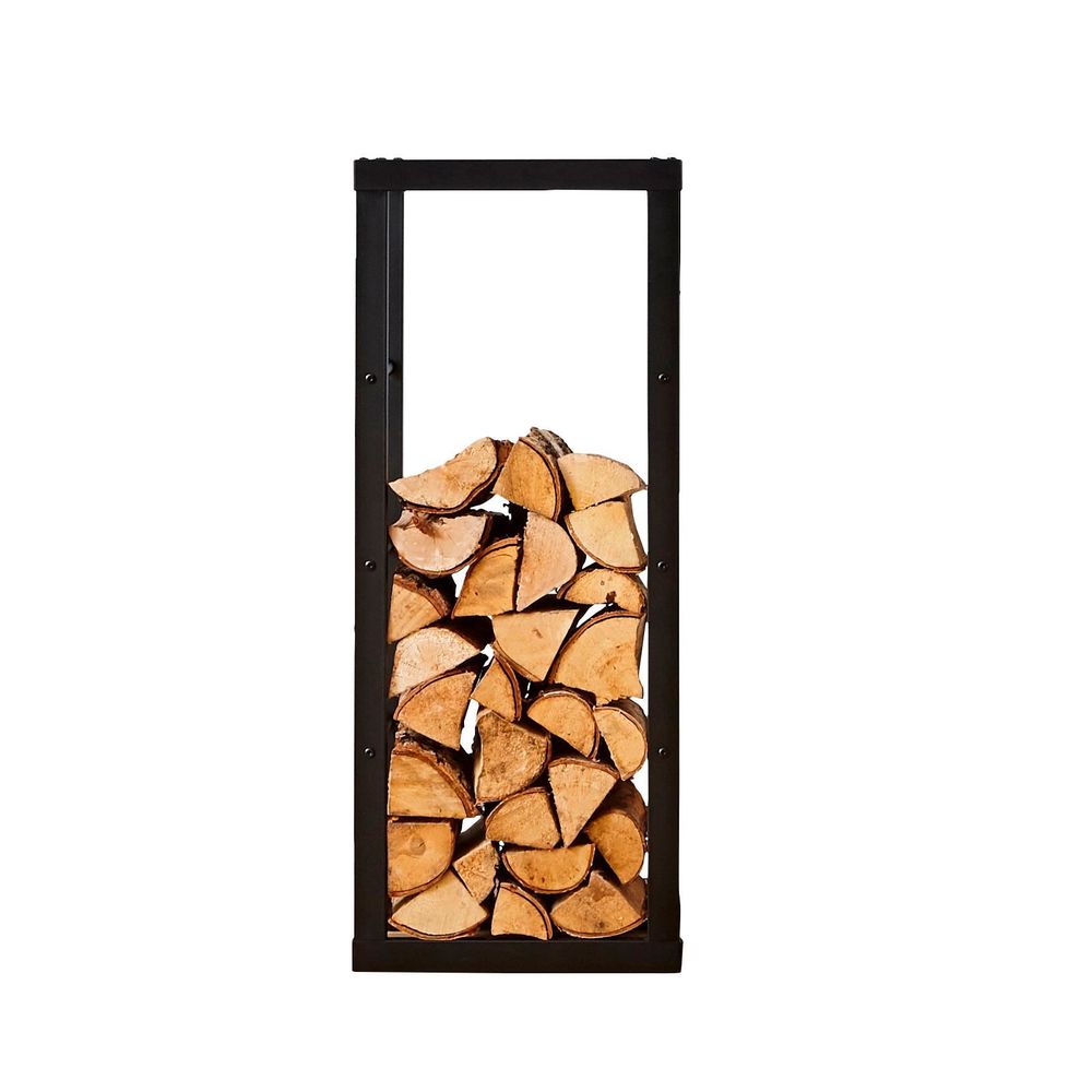 Sturdy Firewood Log Rack - Black
