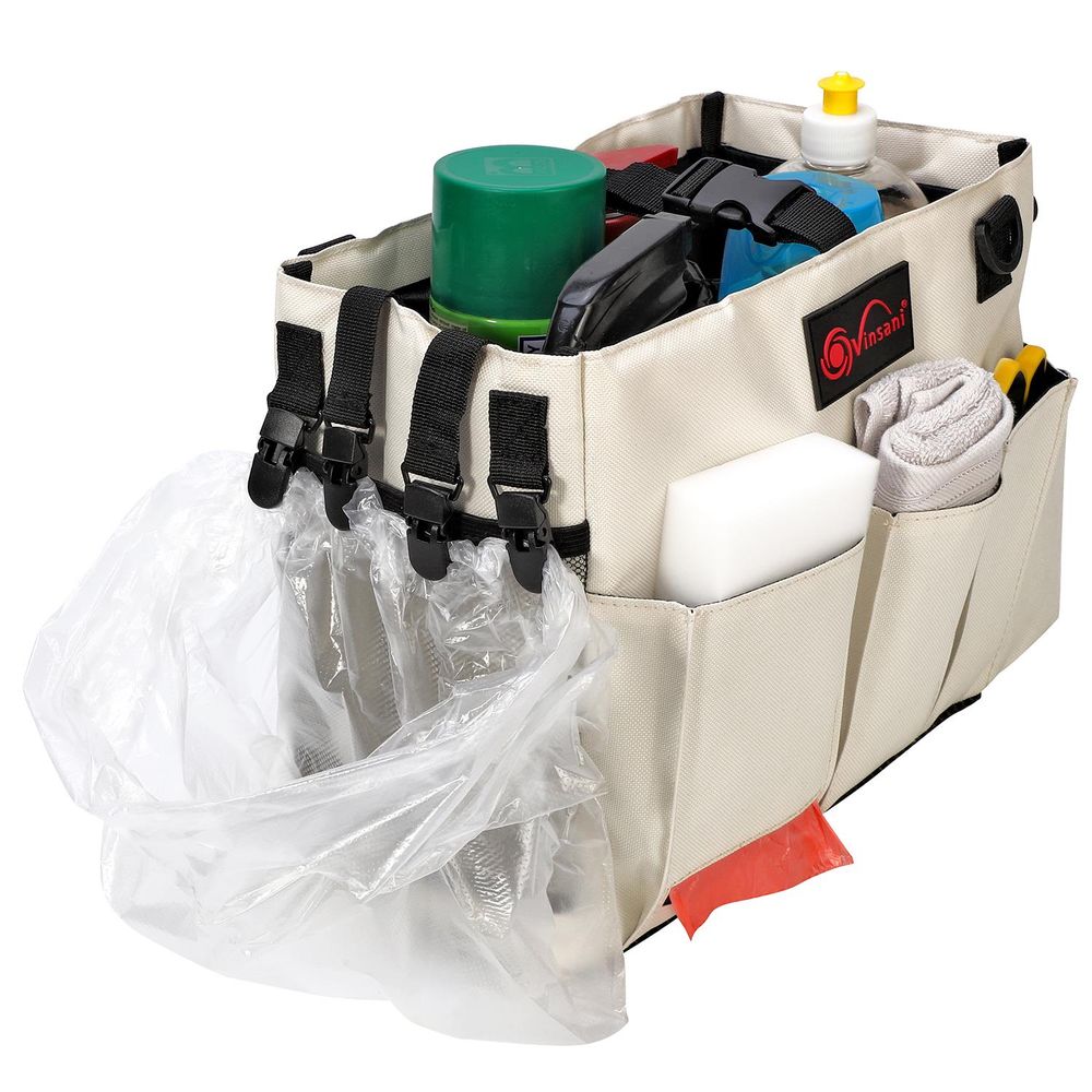 Cleaning Caddy Multifunctional Storage Organiser Bag w Handle & Straps