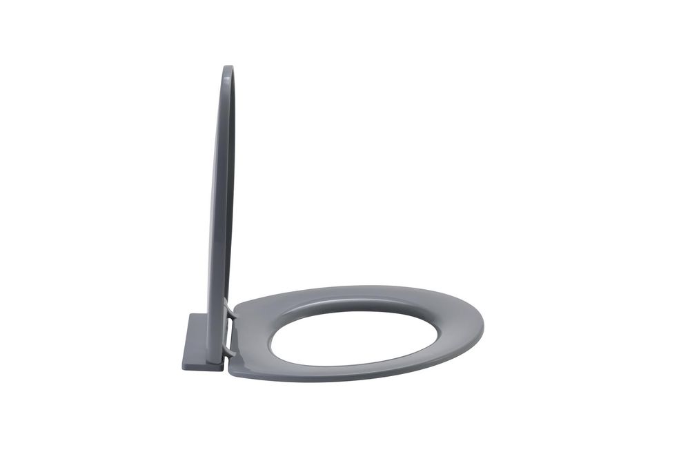 Soft Slow Close Round Grey WC Toilet Seat