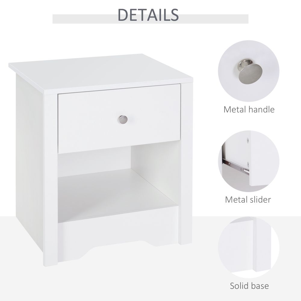 Bedside Table Unit Drawer Shelf Cabinet Chest Solid Wood Bedroom Furniture