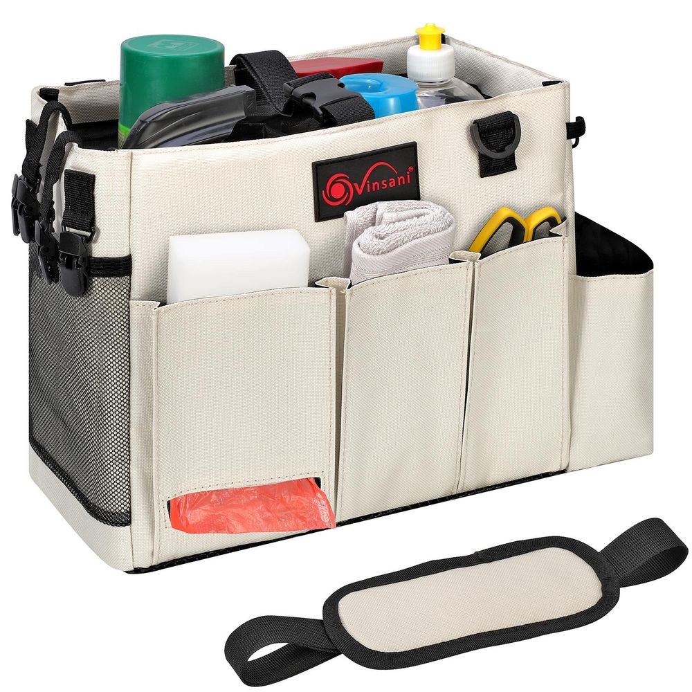 Cleaning Caddy Multifunctional Storage Organiser Bag w Handle & Straps