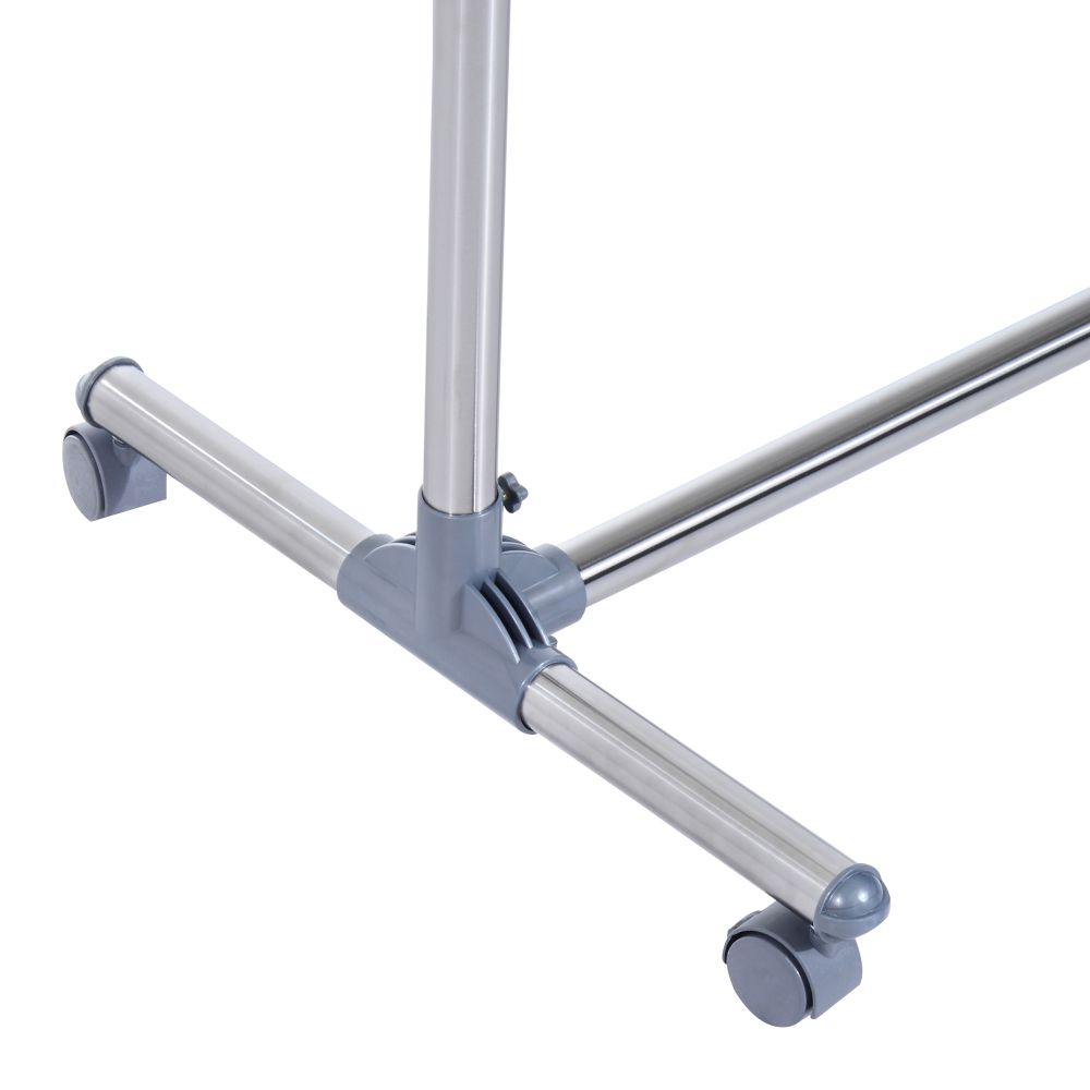 Adjustable Clothes Hanger Storage Clots Rail Garments Shelf Wheels