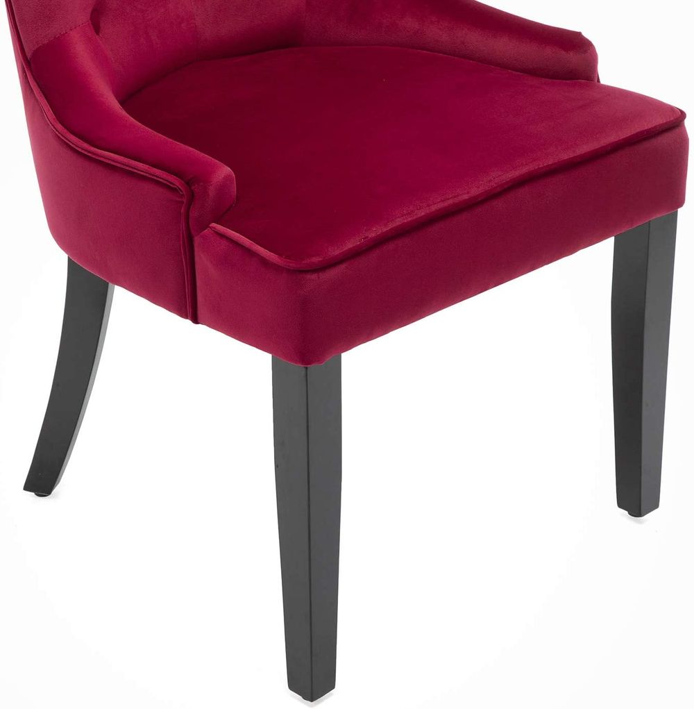 Dining Chairs Set of 2 Velvet Fabric Chairs with Wooden Style Metal Legs for Dining Room,Red(And many