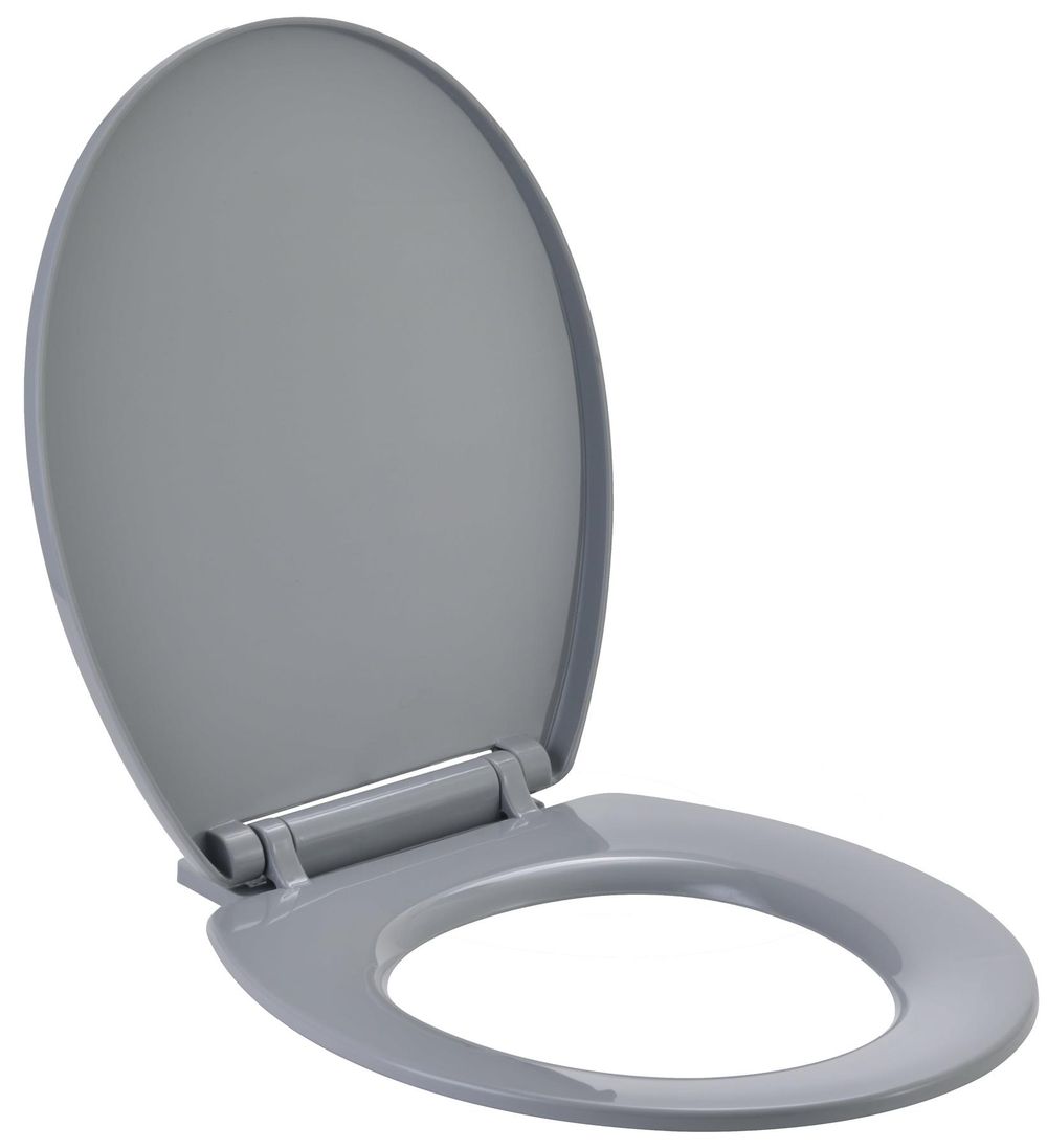 Soft Slow Close Round Grey WC Toilet Seat