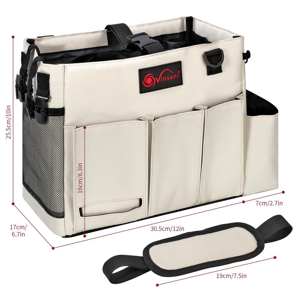 Cleaning Caddy Multifunctional Storage Organiser Bag w Handle & Straps