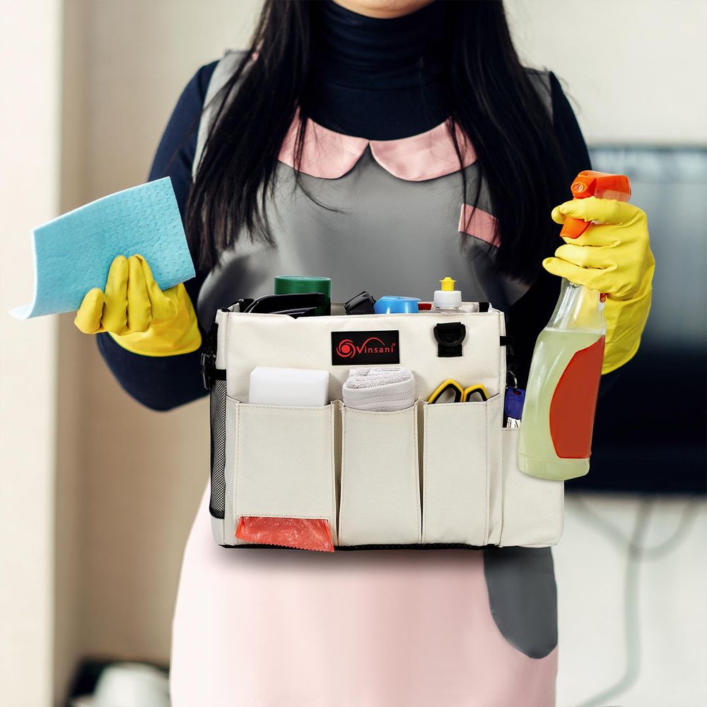 Cleaning Caddy Multifunctional Storage Organiser Bag w Handle & Straps
