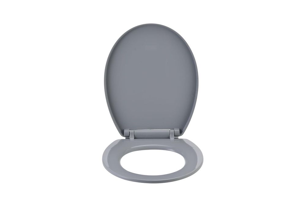 Soft Slow Close Round Grey WC Toilet Seat