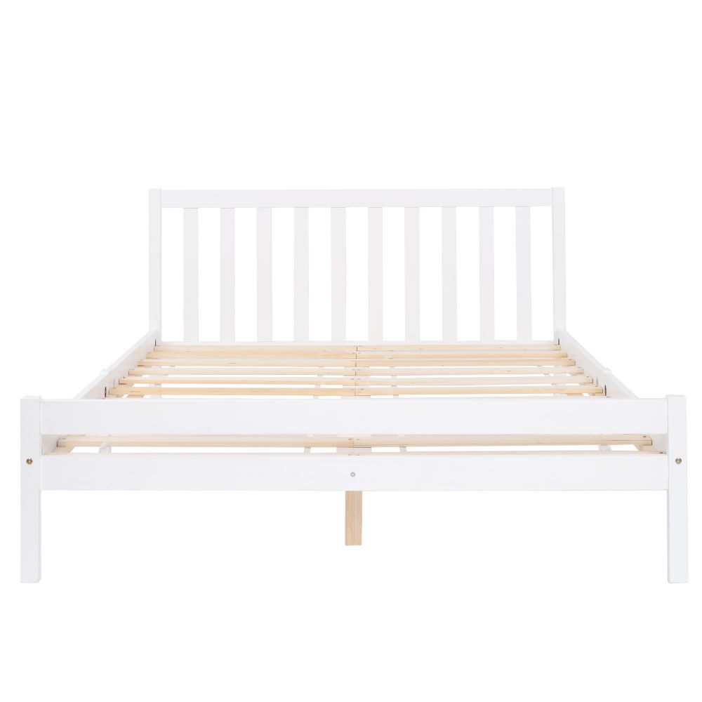 Wooden Bed Frame, Double Bed 4ft6 Solid Wooden Bed Frame, Bedroom Furniture