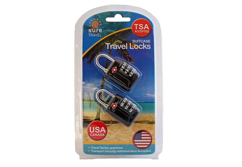 Sure Travel - TSA Accepted Suitcase, Luggage Combination Locks (2 Pack)