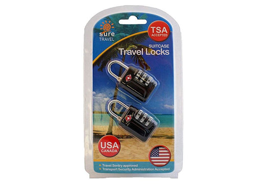 Sure Travel - TSA Accepted Suitcase, Luggage Combination Locks (2 Pack)