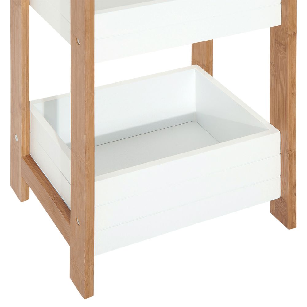 3-Tier Shelf Storage Bamboo Cupboard Standing Unit Rack Organizer Bathroom