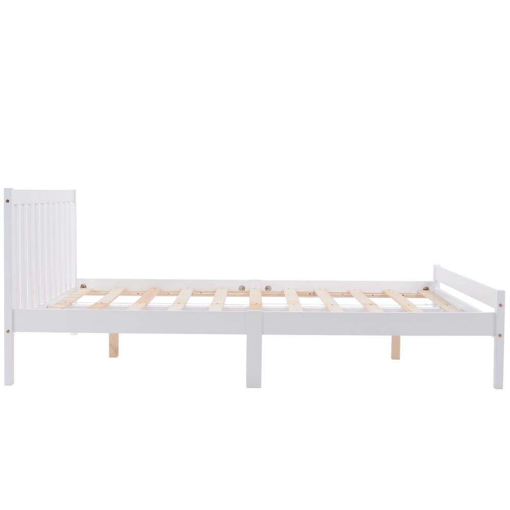 Wooden Bed Frame, Double Bed 4ft6 Solid Wooden Bed Frame, Bedroom Furniture