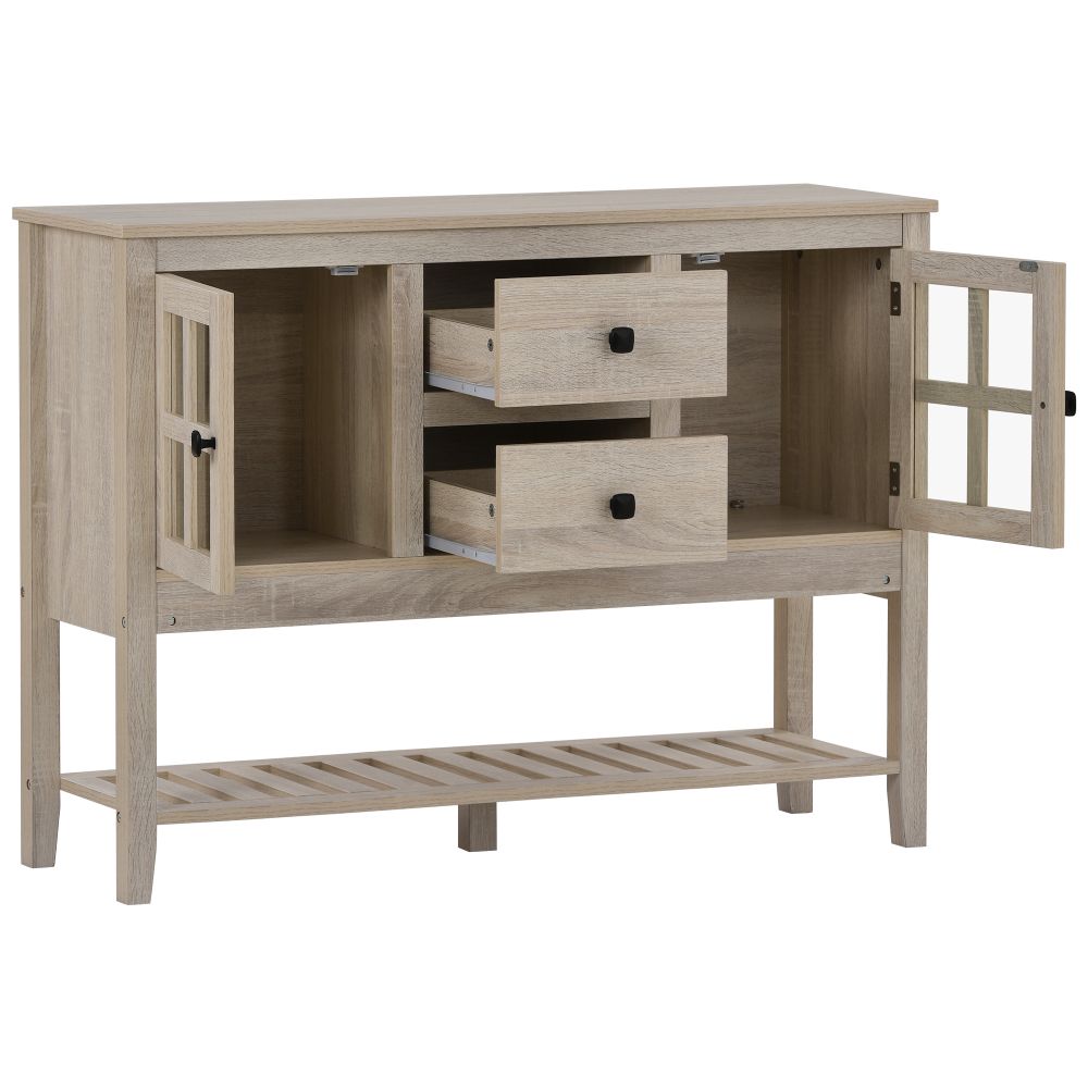 2 drawers & 2 doors Sideboard, Kitchen Buffet, Cupboard Storage Cabinet
