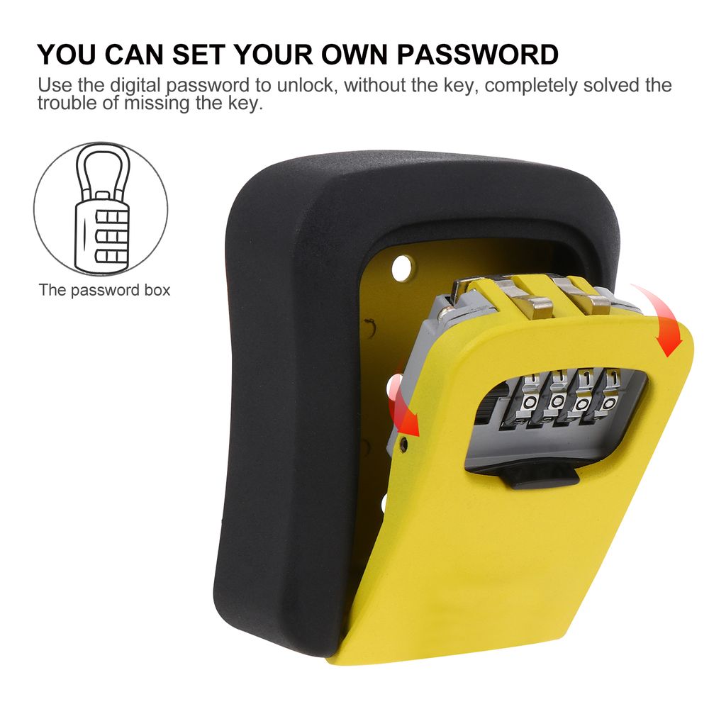 Storage Key Lock Box Outdoor Lock Box Portable Lock Box Home Office Lock Box