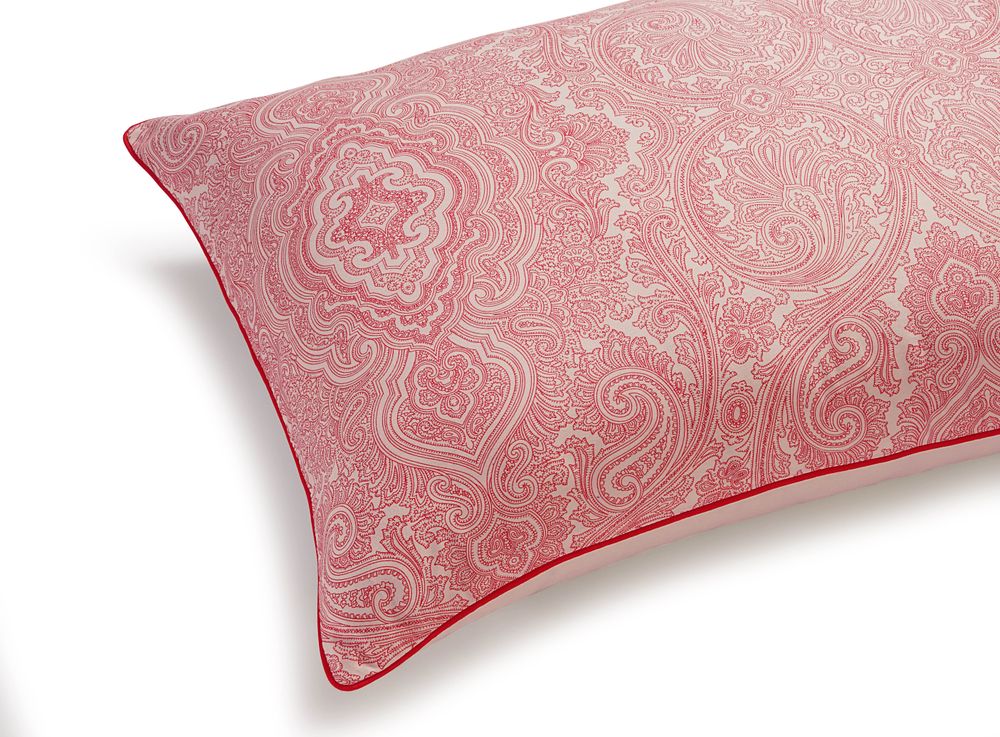 400 TC - Cotton Rich Paisley Print Duvet Cover Set Red