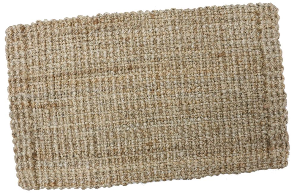 Whitefield Jute Boucle Mat Biodegradable Handspun Shoe Scrape Indoor 100% Jute 45x75cm - Beige