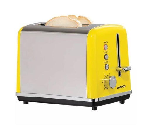 ‎Daewoo Soho 2 Slice Toaster - Yellow SDA1996